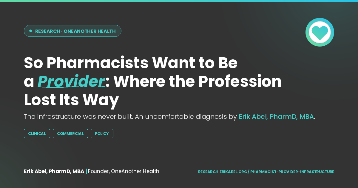 So Pharmacists Want to Be a Provider