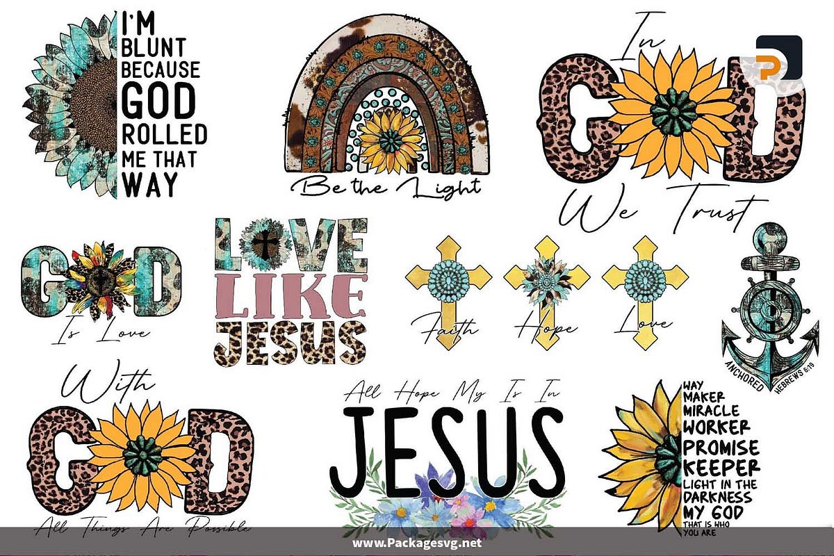 Christian Sublimation Bundle, 10 Designs PNG Free Download | by Svg ...