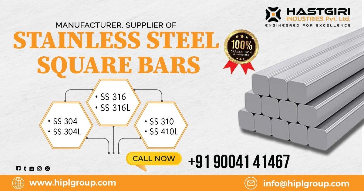 Stainless Steel Square Bars in Ahmedabad