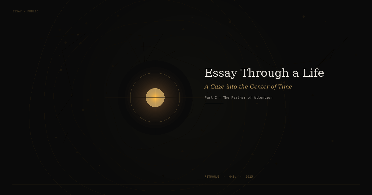 Essay Through a Life: A Gaze into the Center of Time