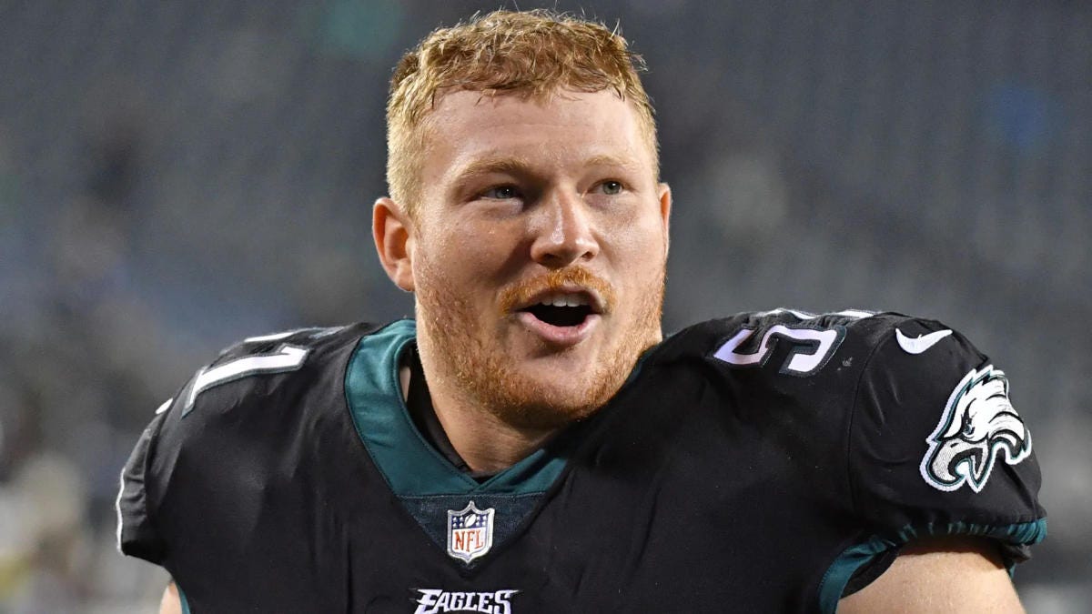 Cam Jurgens worried about filling Jason Kelce’s locker, not his shoes ...