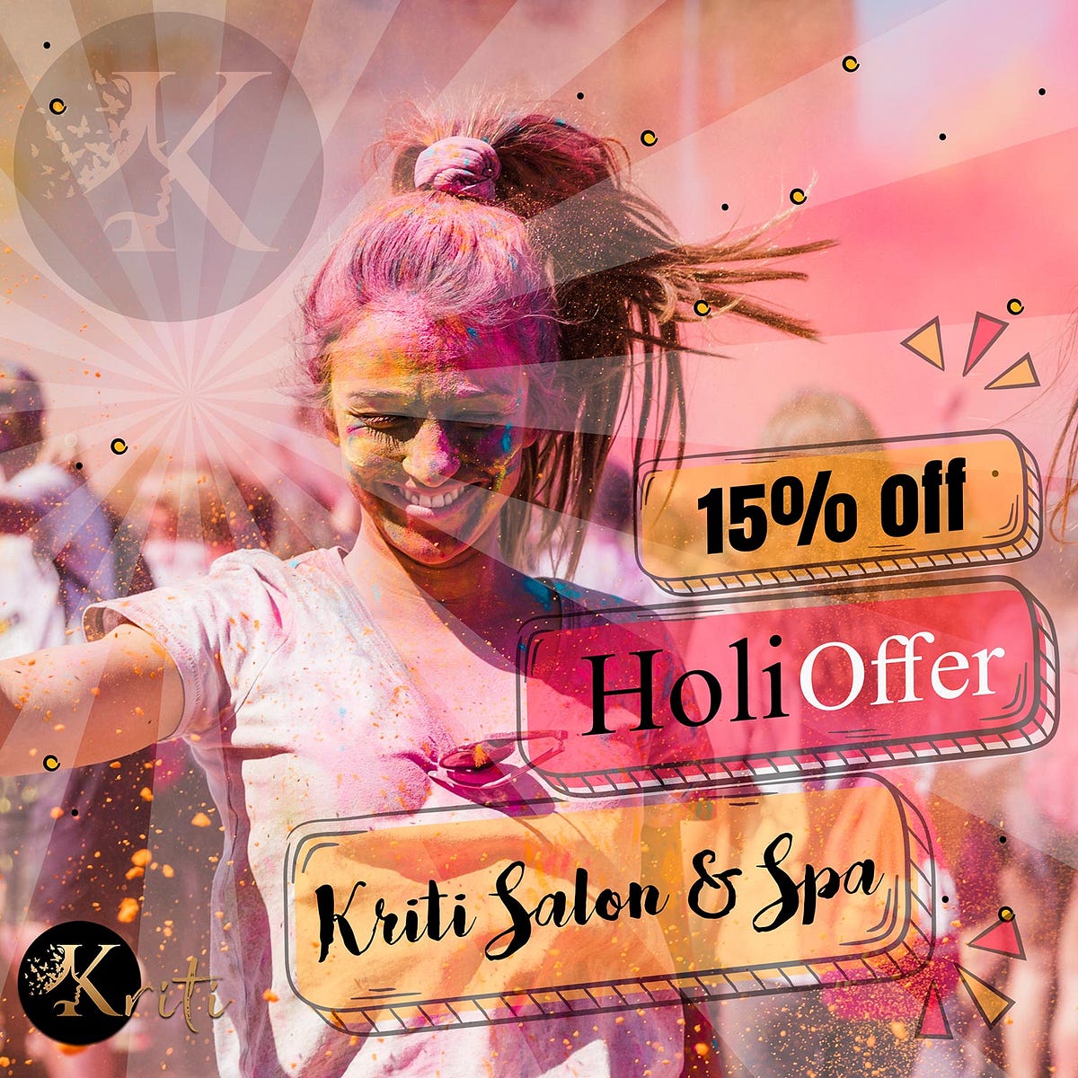 Salon and Spa Holi Special Offer in Brampton at Kriti’s Beauty Salon
