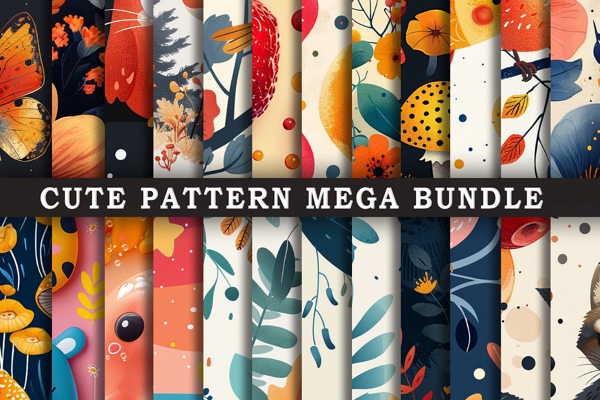 Cute Pattern Background Mega Bundle Free Download | by Prismpixel | May ...