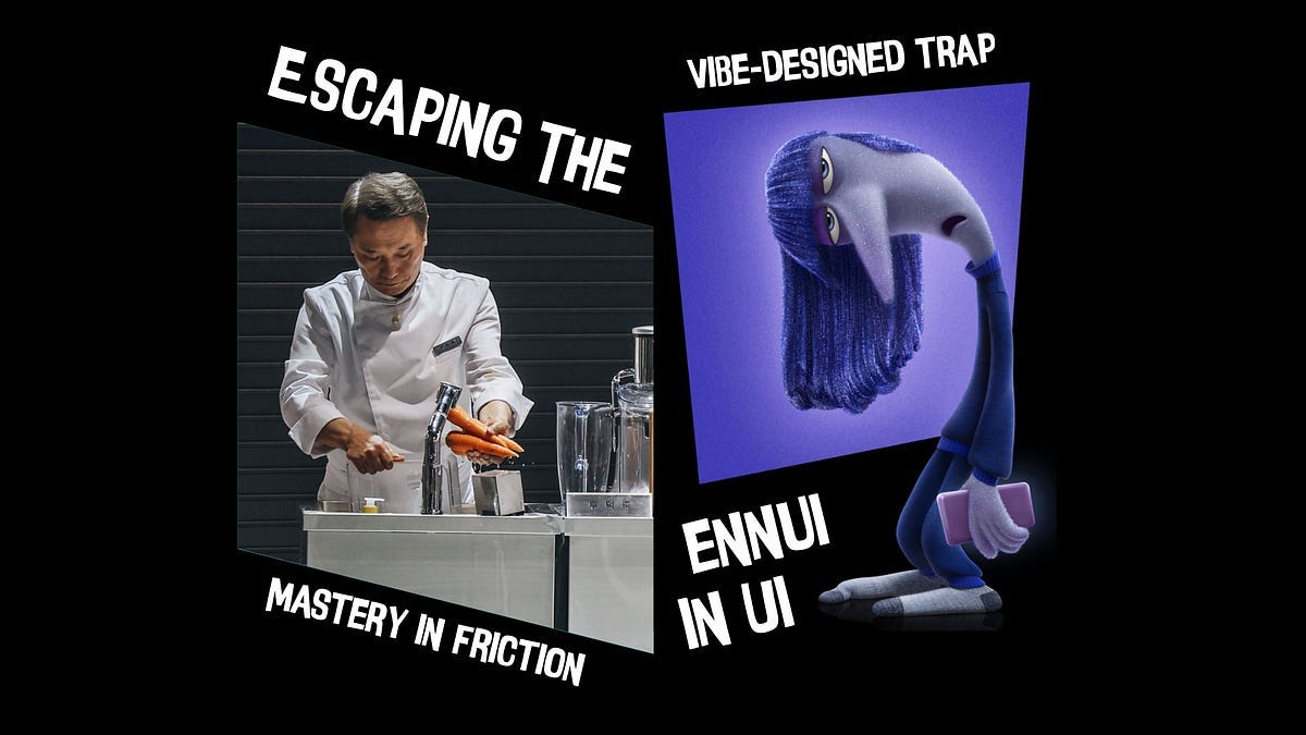 Escaping the ennui in UI