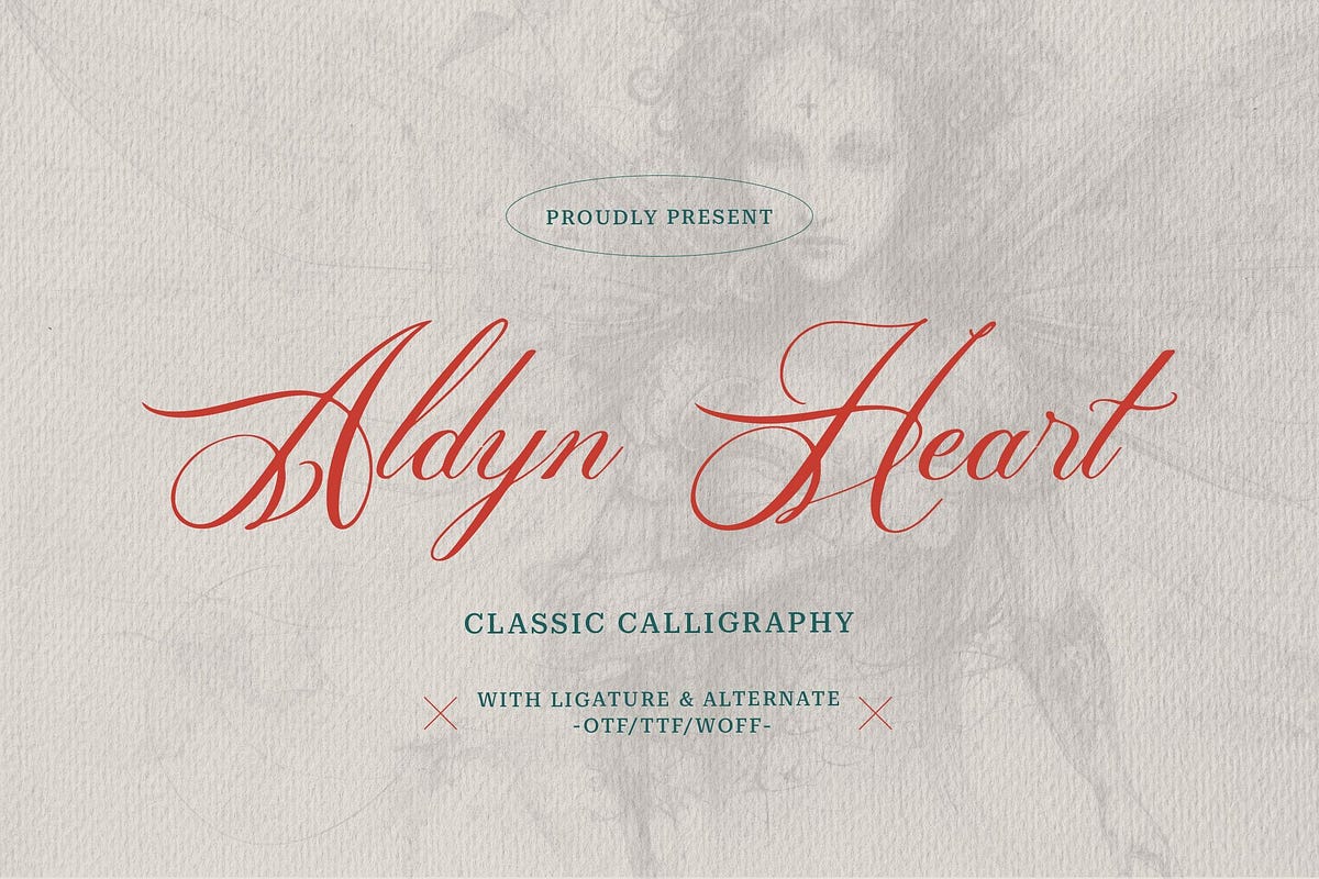 Aldyn Heart Font (Script Fonts) | by Cybercleo | Apr, 2024 | Medium