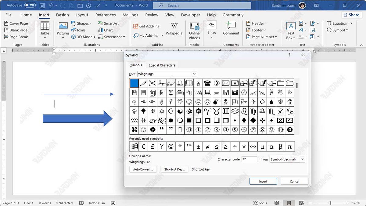 Cara Mudah Mengetik dan Menyisipkan Simbol Panah di Microsoft Word | by ...