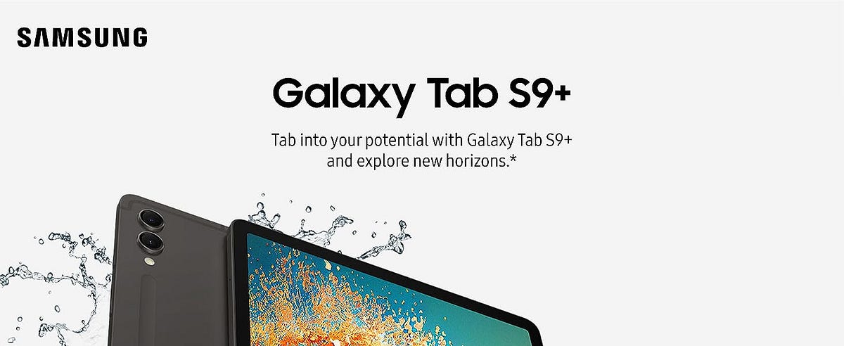 SAMSUNG Galaxy Tab S9+ Plus 12.4” 512GB , WiFi 6E Android Tablet,  Snapdragon 8 Gen2 Processor, AMOLED Screen,S Pen, IP68 Rating, US