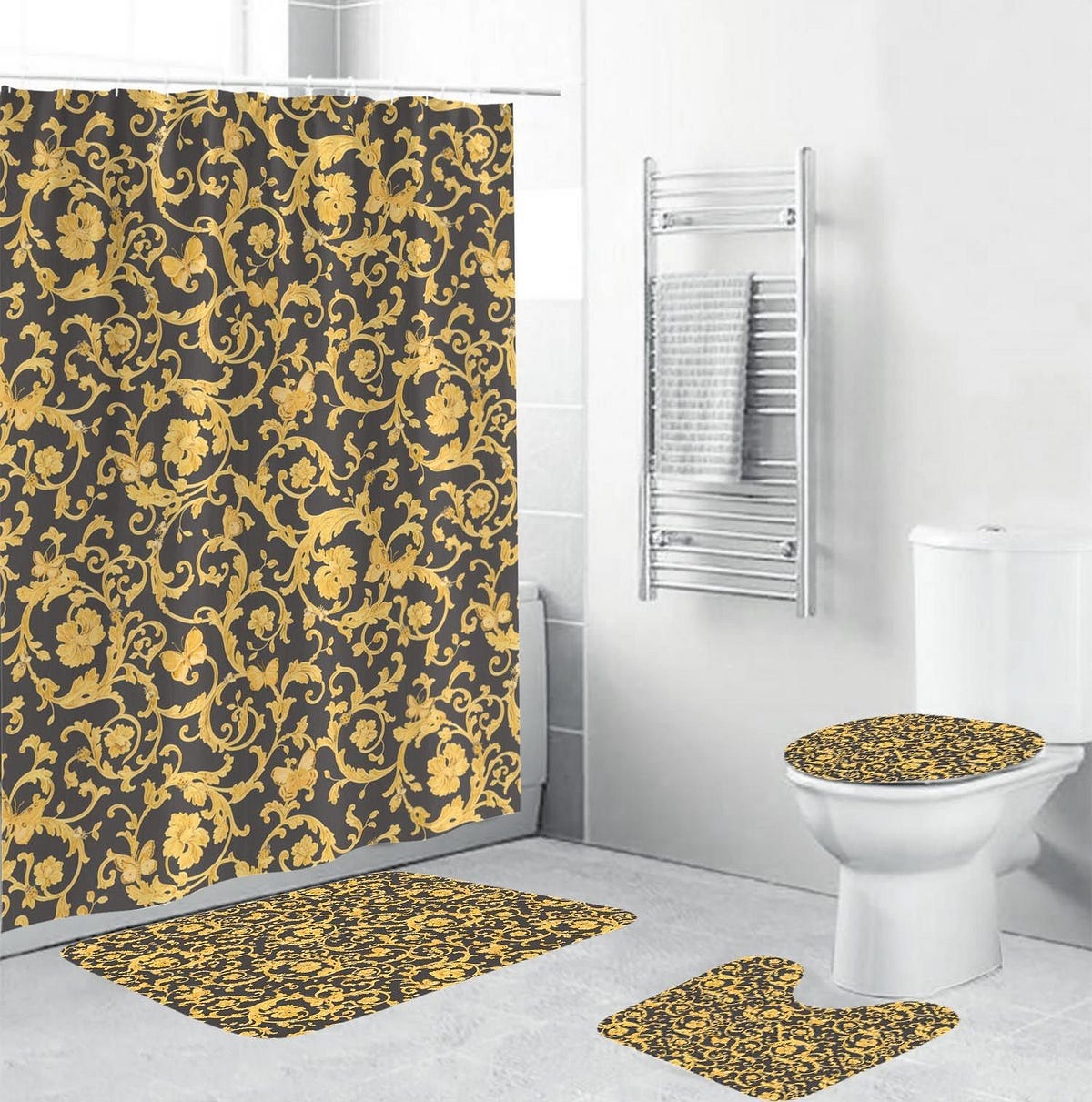 Gianni Versace Royal Bathroom Set Home Decor Hypebeast Bath Mat Luxury
