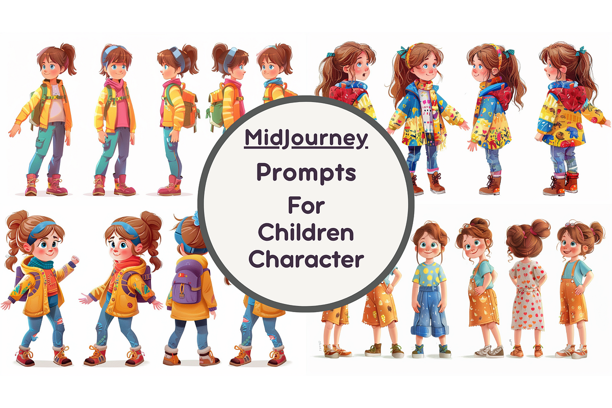 Children Character Design (Printable Illustrations) | by Bytebelle ...