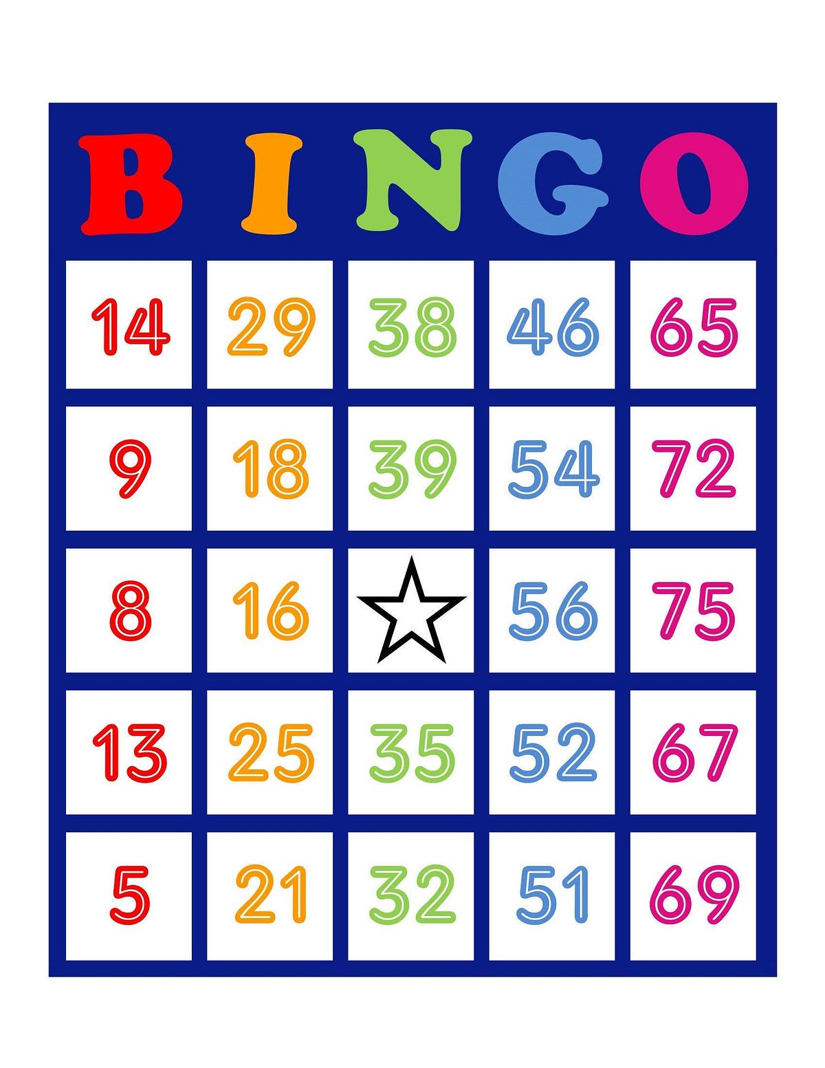 Bingo Card Numbers by greygame Medium