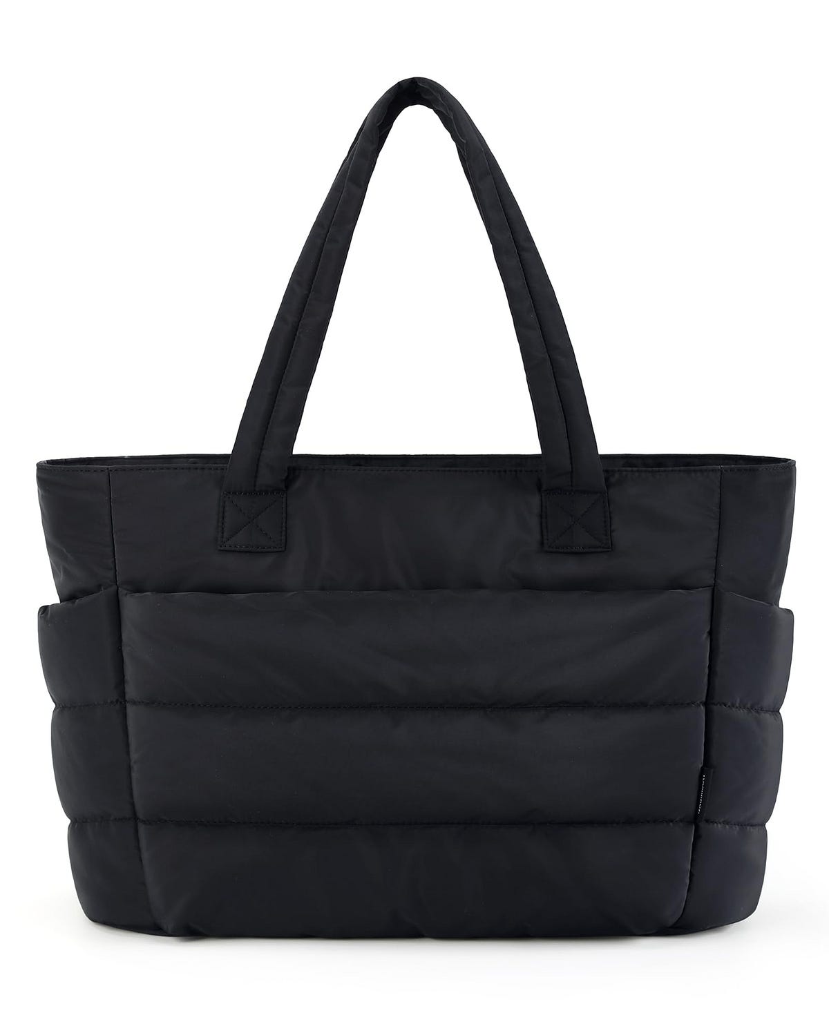 [LOW CLASSIC] / ☆ 24SS PADDED MINI TOTE BAG / BLACK Black Leather Square Mini Tote Bag – self-portrait-US