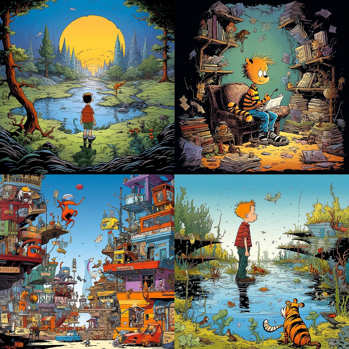 Immerse Yourself in the Artistic World of Bill Watterson with Artvy.AI