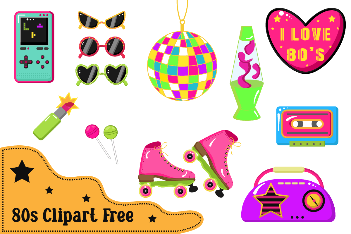 80s Clipart Free | by Novanebulae | Jul, 2024 | Medium