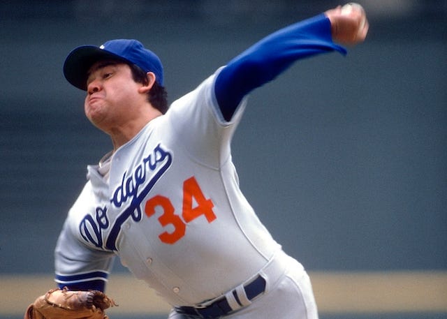 Fernando Valenzuela changing Dodger baseball, by Isaiahlonvelin