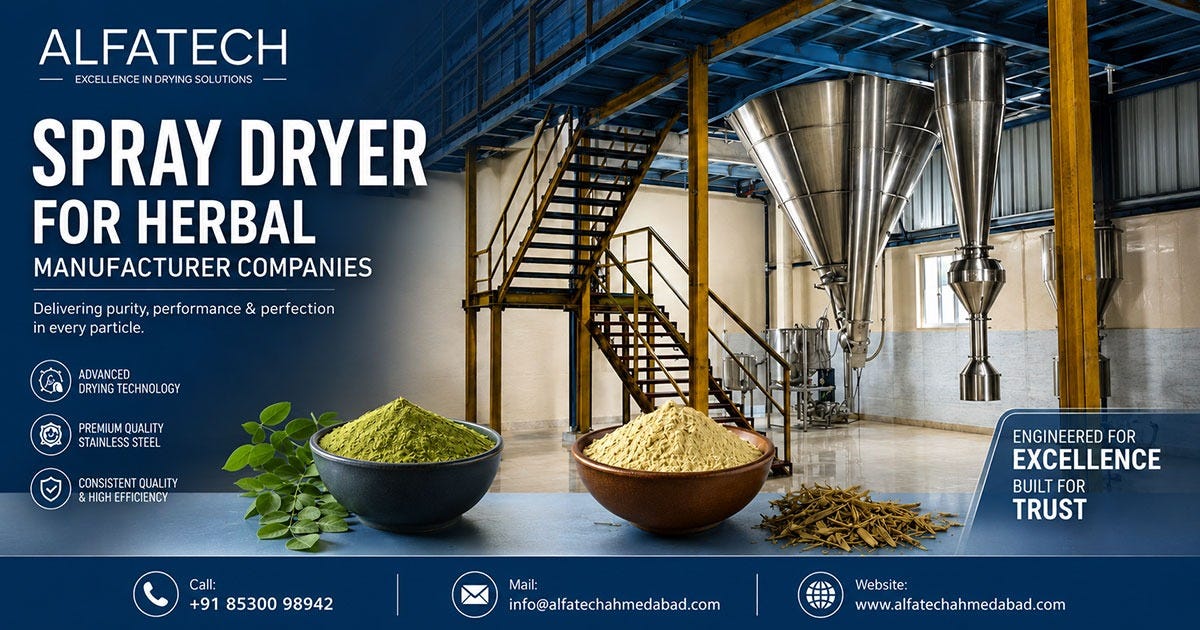 Leading Herbal Spray Dryer Manufacturer in Karnataka