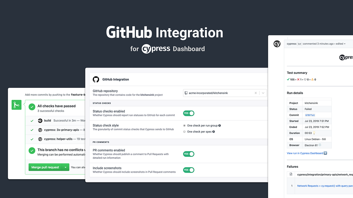 GitHub Continues Integration for Cypress Dashboard by Mahrukh Khalid Medium
