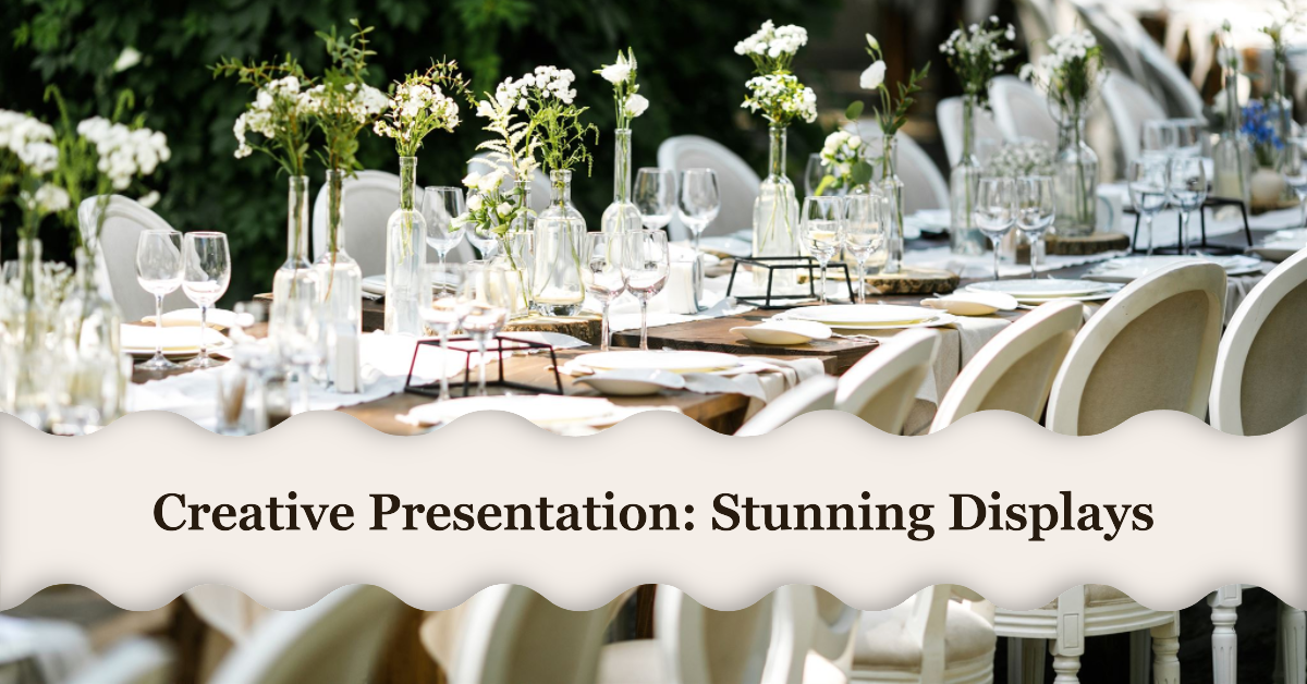 Creative Presentation Stunning Displays for Wedding Food Catering in