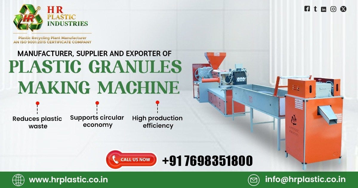 Plastic Granules Making Machine in Canada