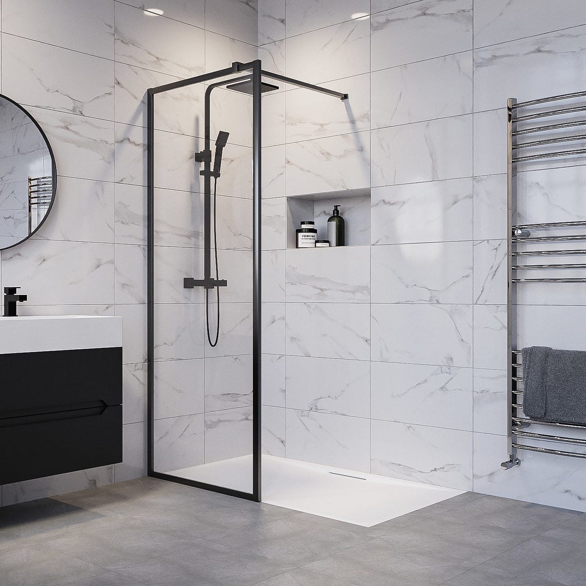 10 Stylish and Functional Shower Glass Partition Designs by Spaces