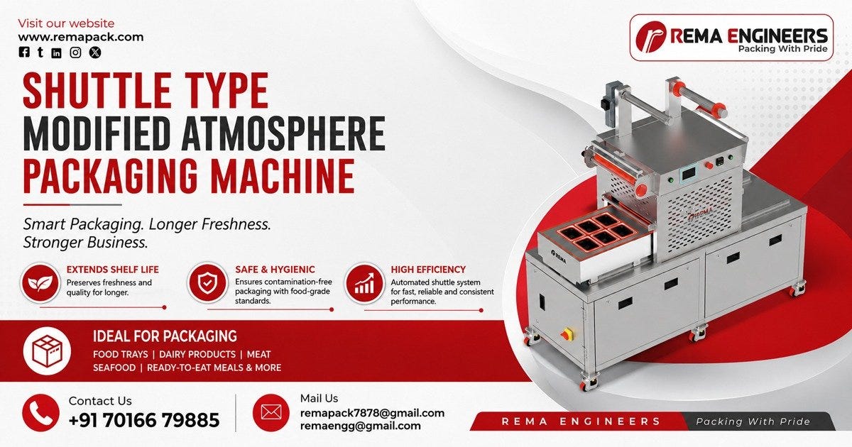 Shuttle Type Modified Atmosphere Packaging Machine In Himachal Pradesh