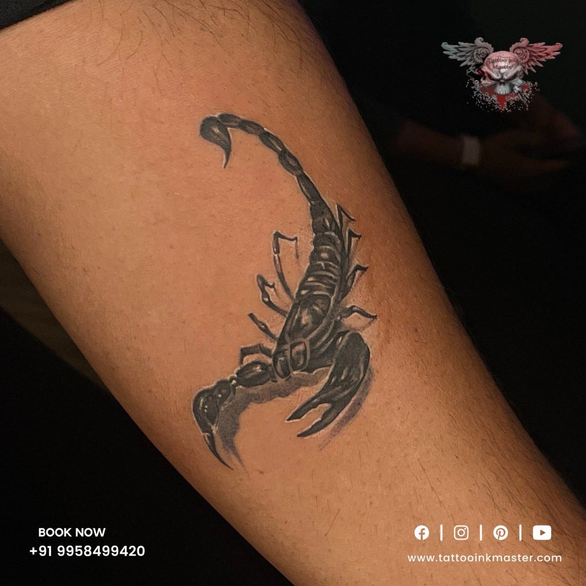 Scorpio Tattoos On Arm