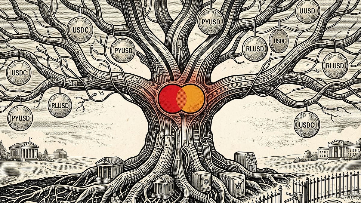 Old story, new names. Mastercard’s stablecoin access list.