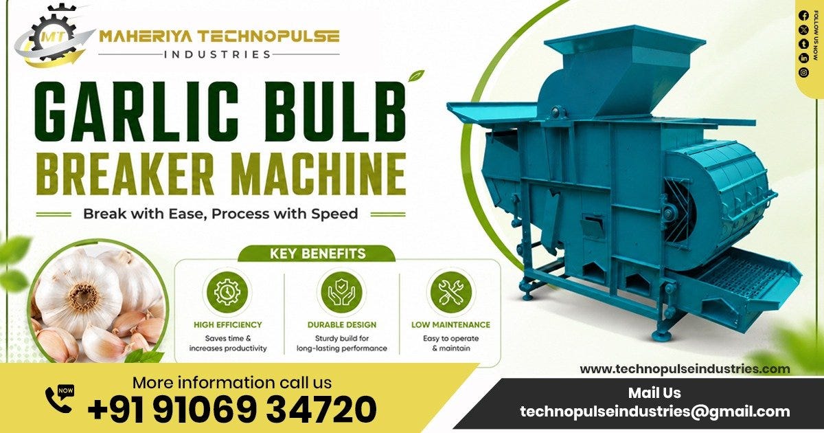Garlic Bulb Breaking Machine In Madhya Pradesh