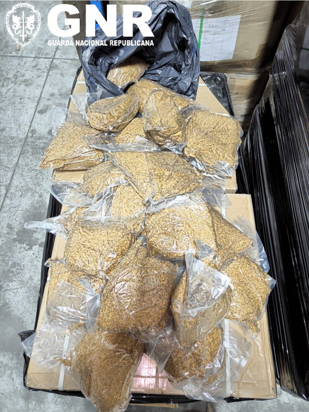 Palmela | GNR apreende mais de 800 quilos de folha de tabaco em fiscalização rodoviária