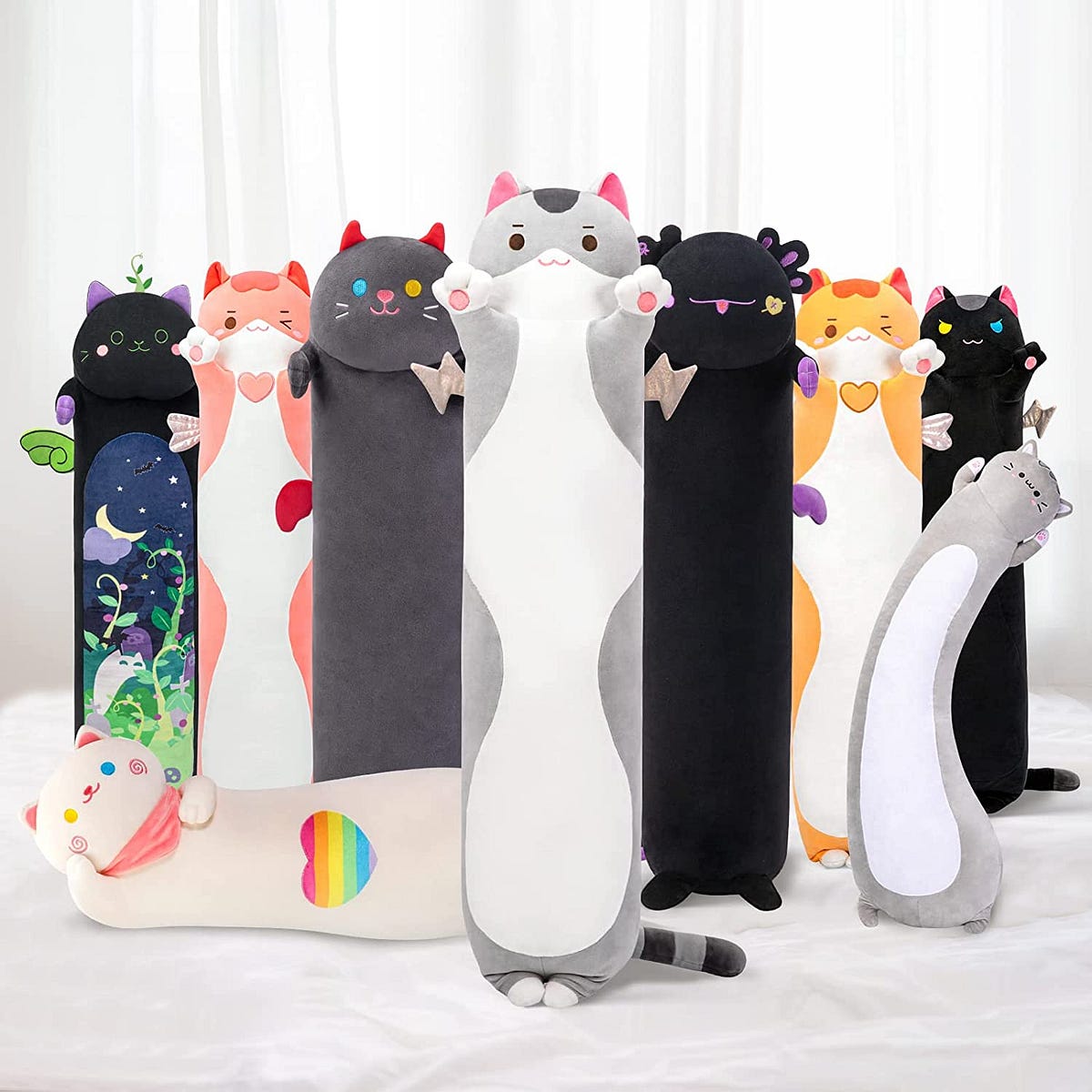 Long Cute Cat Plush Body Pillow - giftspending - Medium