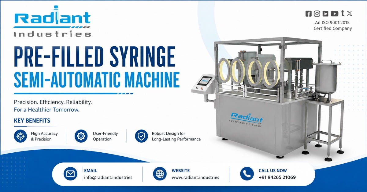 Pre-Filled Syringe Semi-Automatic Machine in Belgium