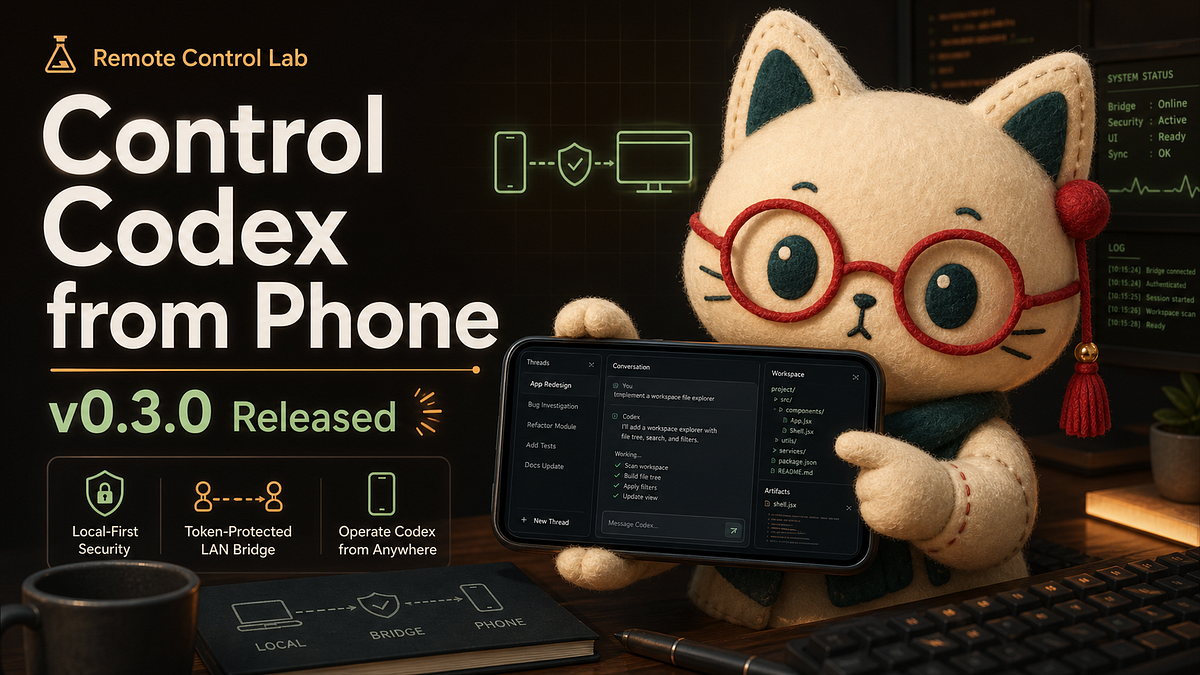 Codex Controlling Computer Control Codex from Your Phone: Codex Remote Control Lab v0.3.0 | by ...