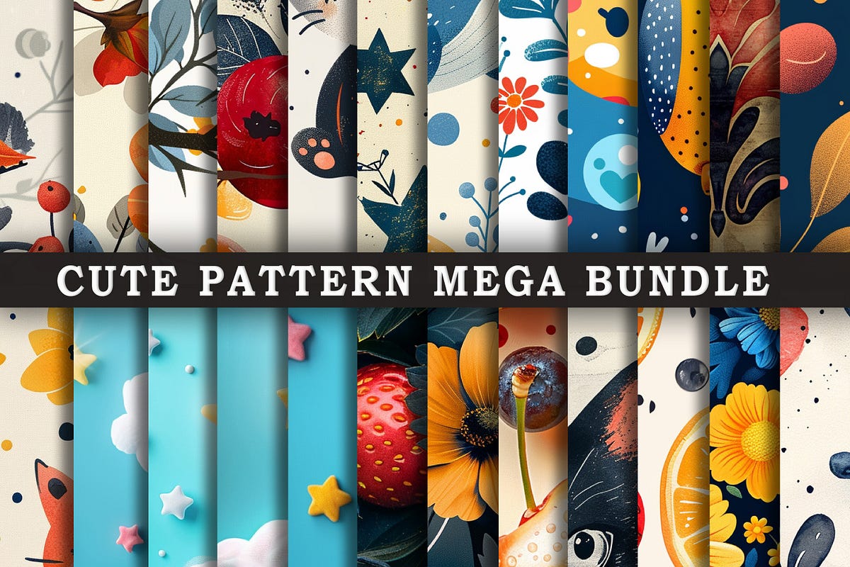 Cute Pattern Background Mega Bundle Free Download | by Prismpixel | May ...