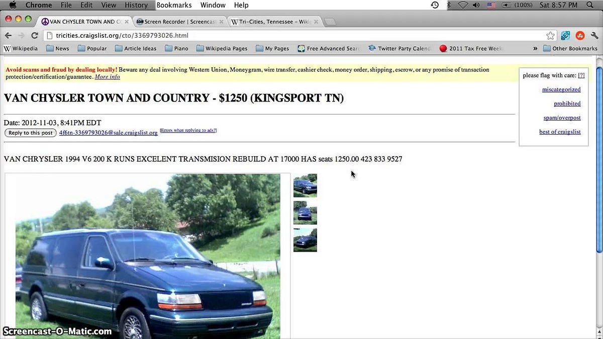 Craigslist Tennessee. Craigslist Tennessee is a local online… by Dean
