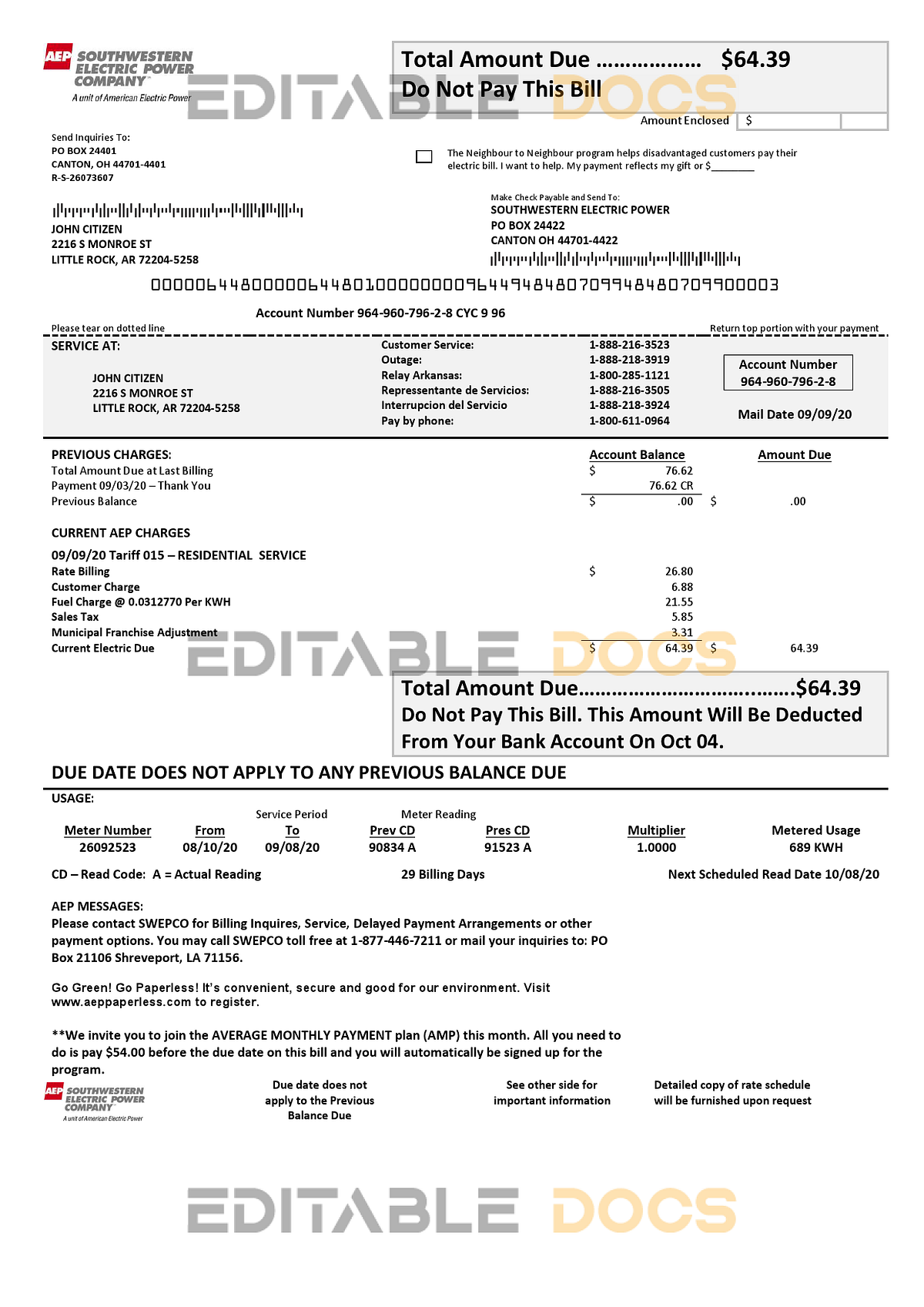 USA Louisiana AEP Southwestern Electric Power Company Electricity Usa louisiana aep southwestern electric power company electricity