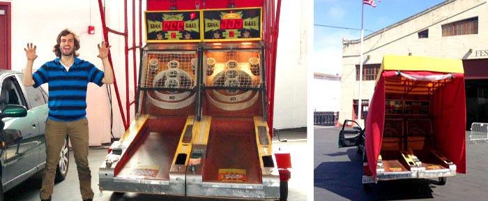 Joey the Cat is a skeeball champion, lighting designer (using fanny packs), and really nice guy.