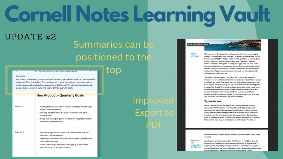 Update 2 to Cornell Notes Learning Vault | by TfTHacker | Obsidian Observer  | Medium