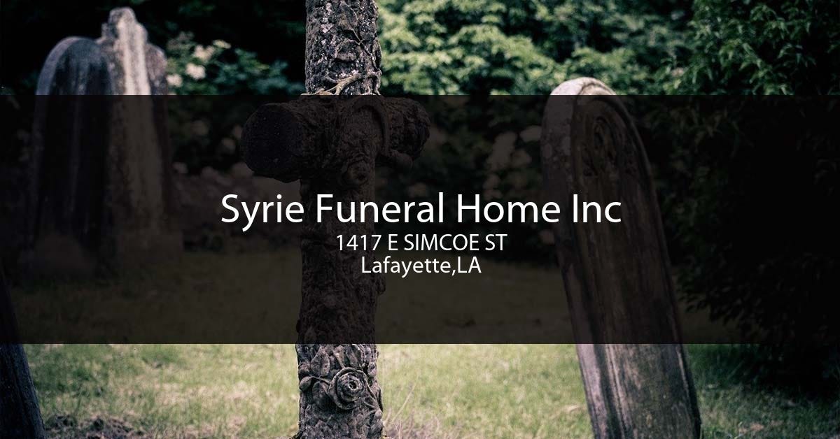 The History of Syrie Funeral Home Inc Bowlingfit Medium
