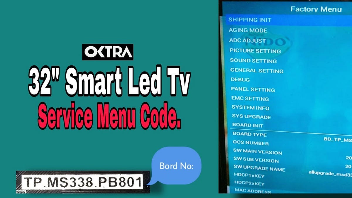 What is the service code for sayonapps TV 32 inches? - Jonathan A - Medium