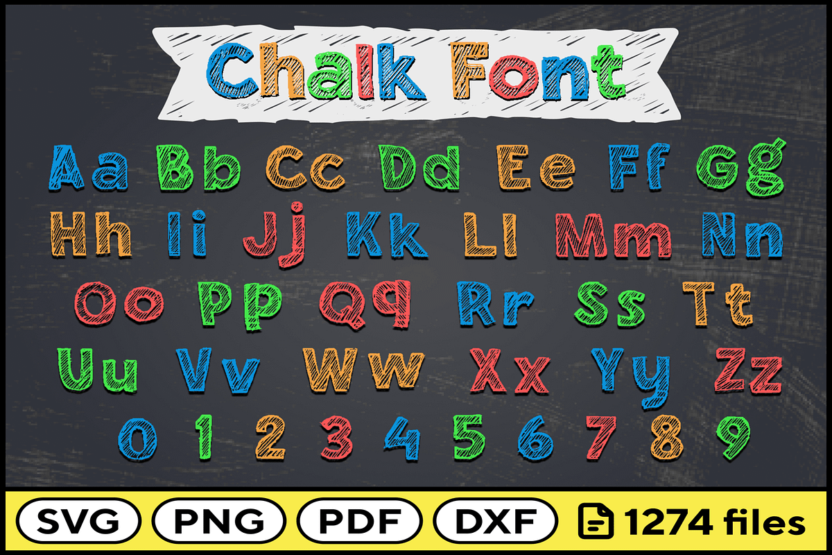 Chalk Font Svg Png Pdf Dxf Alphabet Free | by Aetherarcadia | Medium