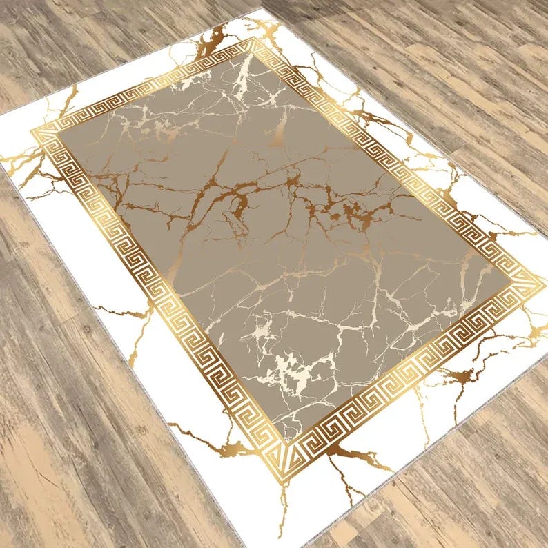 Marble Greek Versace Rug Home Decor - Storealimie - Medium