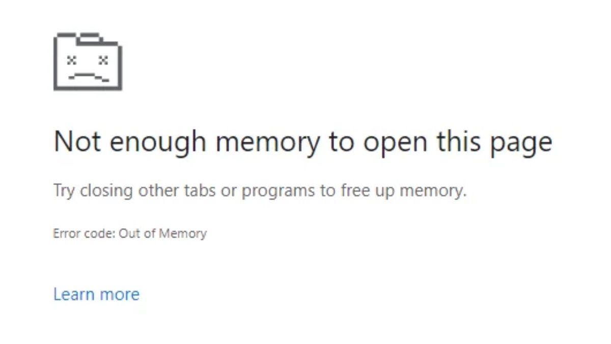 The “Not enough memory to open this page” error coming up in Google Chrome can be disappointing