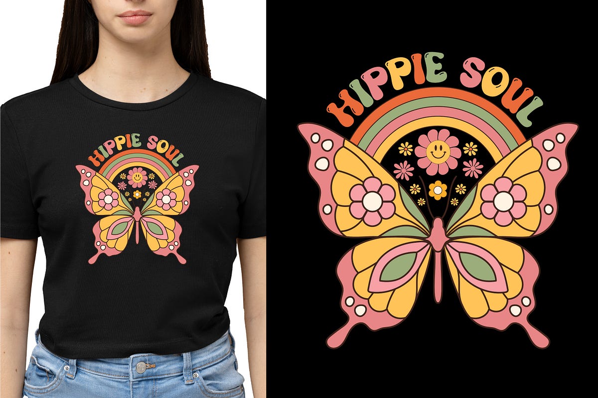 Retro Groovy Hippie 70s T-Shirt Design Free Download | by Vectorverve ...