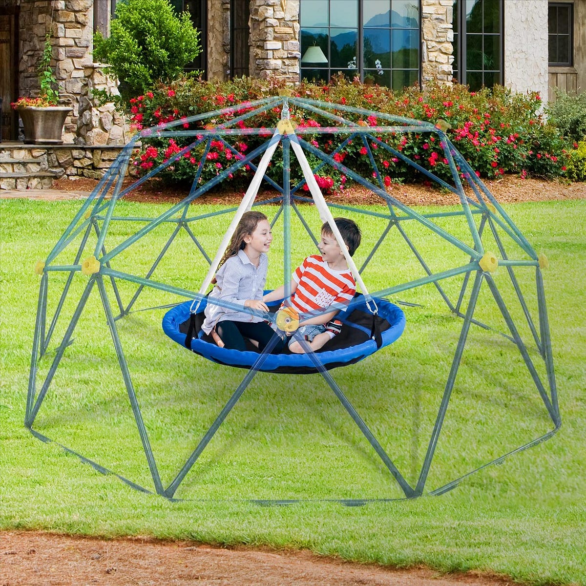 10FT Dome Climber Swing, 45 Inch Saucer Swing for Climbing Dome, 400