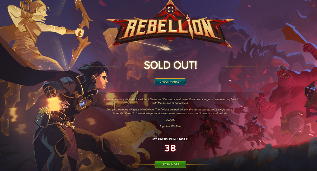 The Splinterlands Rebellion Packs Are Have Sold Out — NFTs Glory | by PVMihalache | The Capital | Jan, 2025