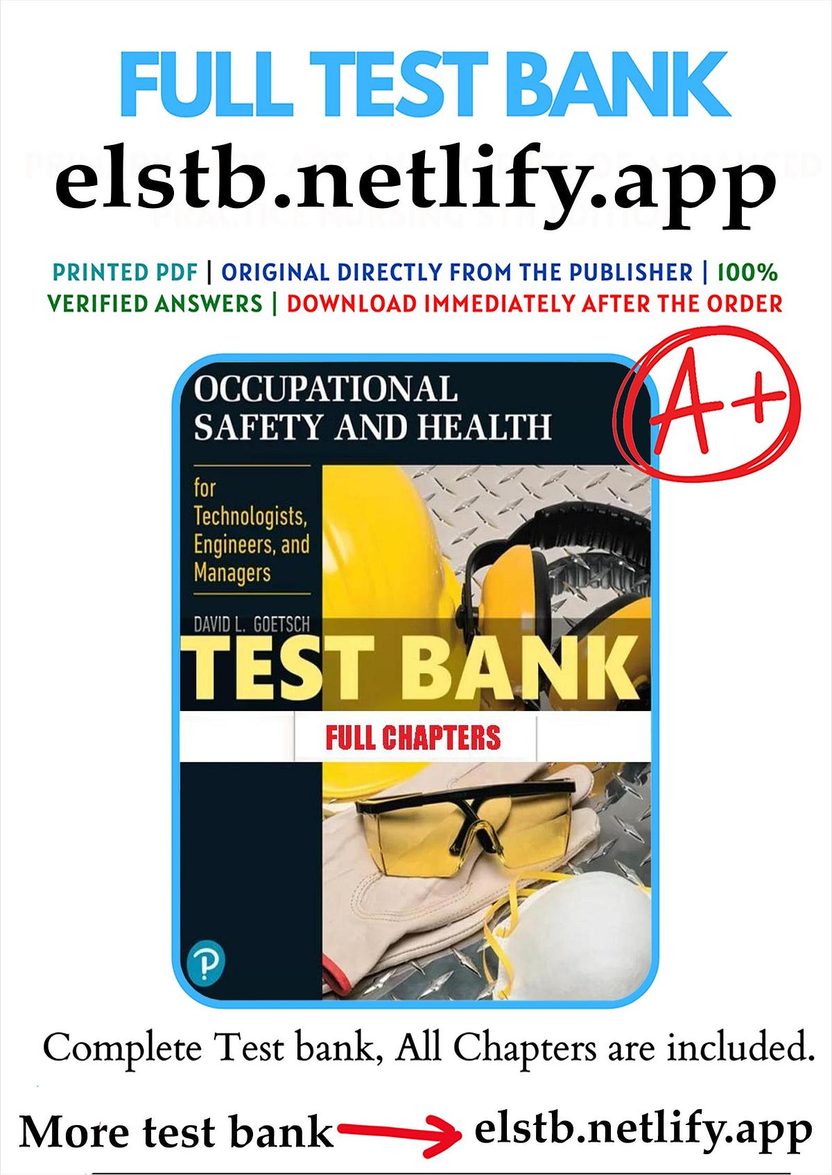 Test Bank for Occupational Safety and Health for Technologists