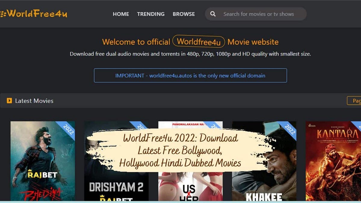 WorldFree4u 2022 Download Latest Free Bollywood, Hollywood Hindi