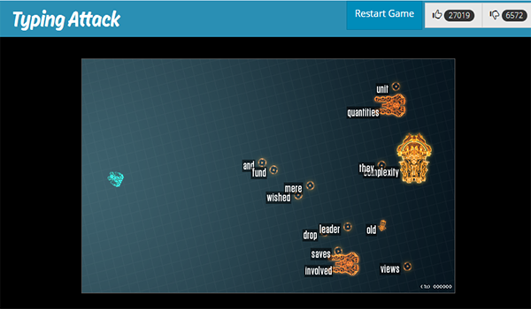 Typing Attack - Game - Typing Games Zone