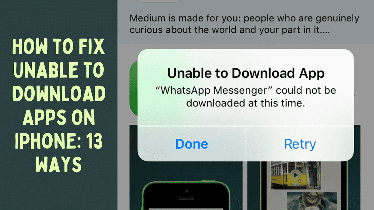 How to Fix Unable to Download Apps On iPhone 13 Ways by Sayan Dutta