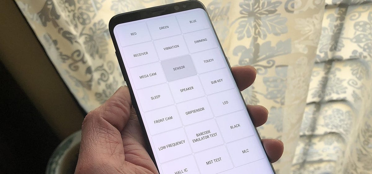 This samsung galaxy dialer code lets you test each sensor on your phone 