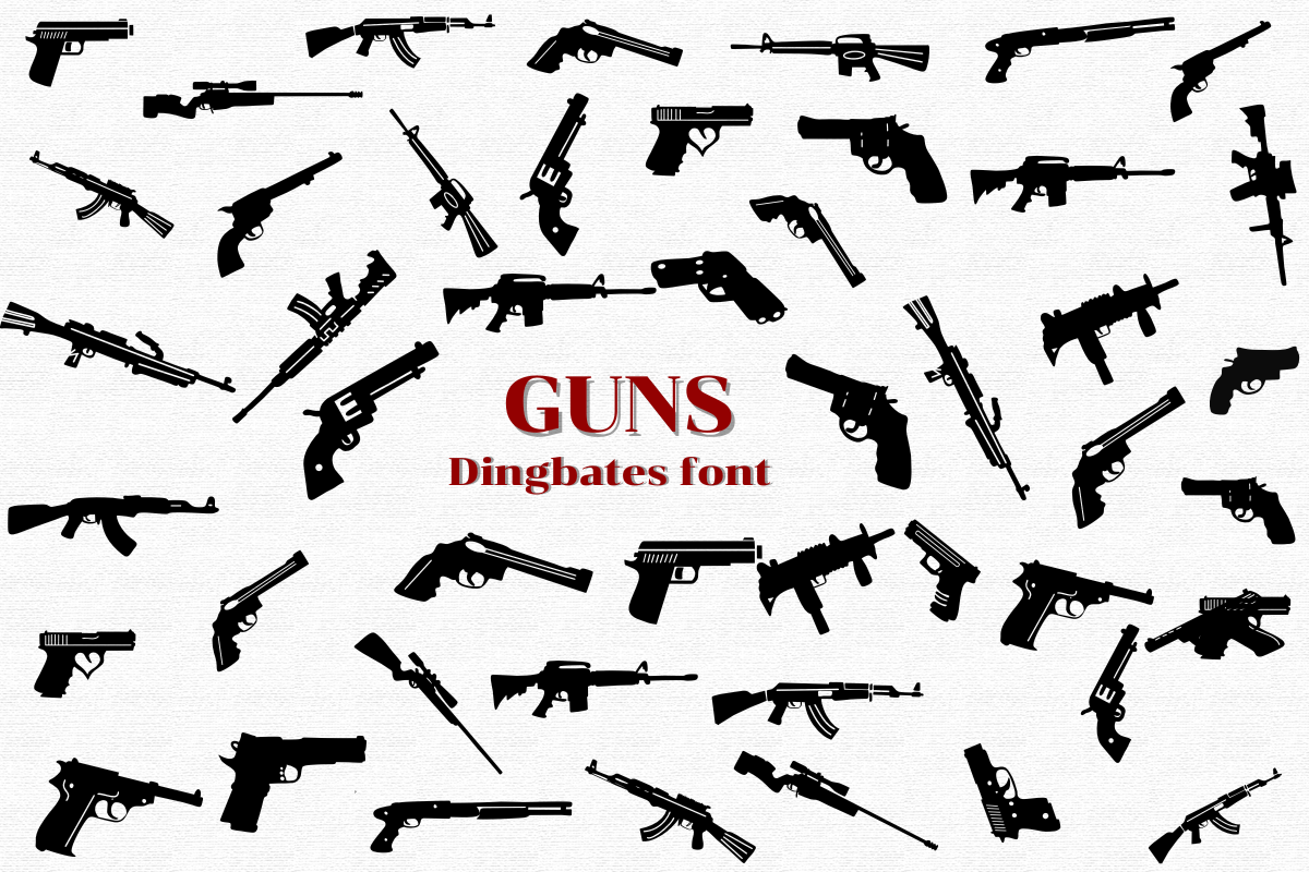 Guns Font (Dingbats Fonts) | by Mingmingjiu | Apr, 2024 | Medium